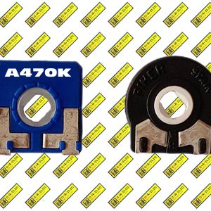 پتانسیومتر آبی 3 پایه خوابیده 470KΩ